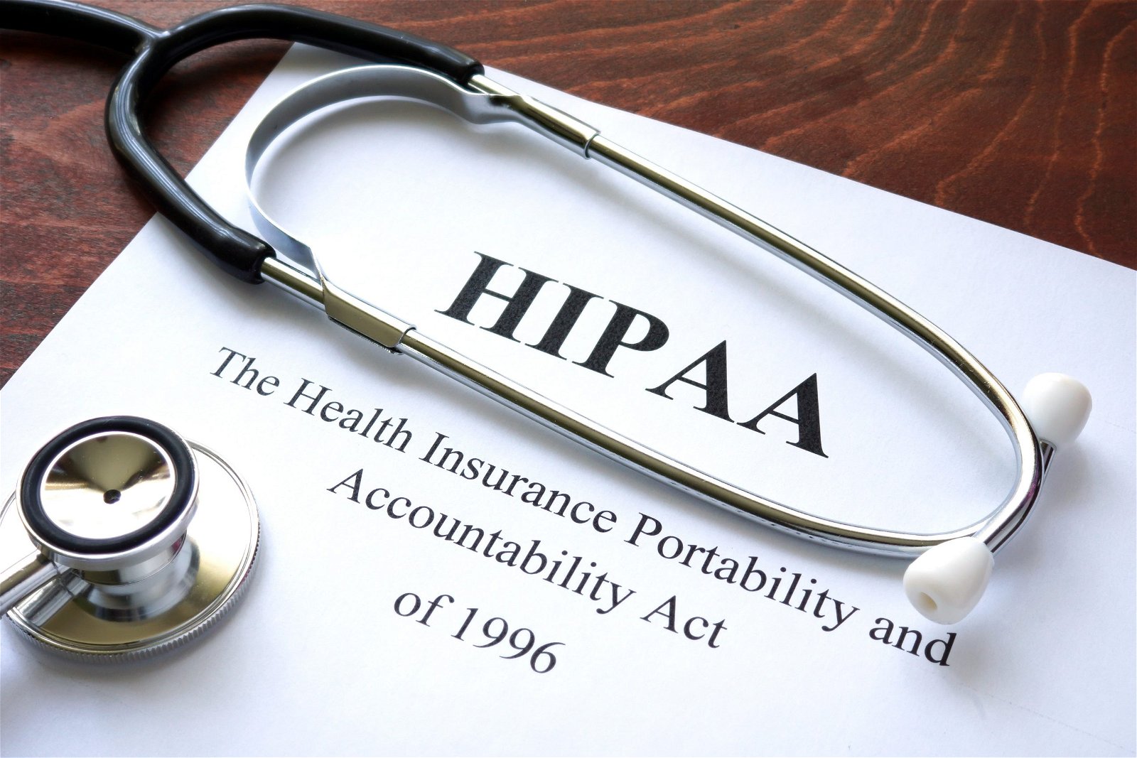 Health Insurance Portability and accountability act HIPAA and stethoscope.